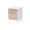 Baxton Studio Louetta Coastal White Caved Contrasting King Size 3-Piece Bedroom Set 246-13624-13628-13625-ZORO - alternate 6